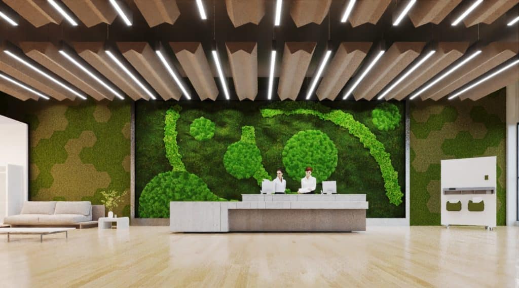 Product: Acoustic Moss Wall. 
Moss: Mixed Mooss.