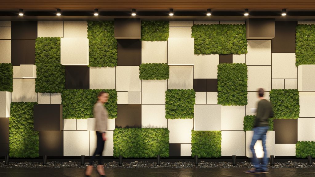 Product: Decorative Mosaic Moss Wall. 
Moss: Mood Moss.