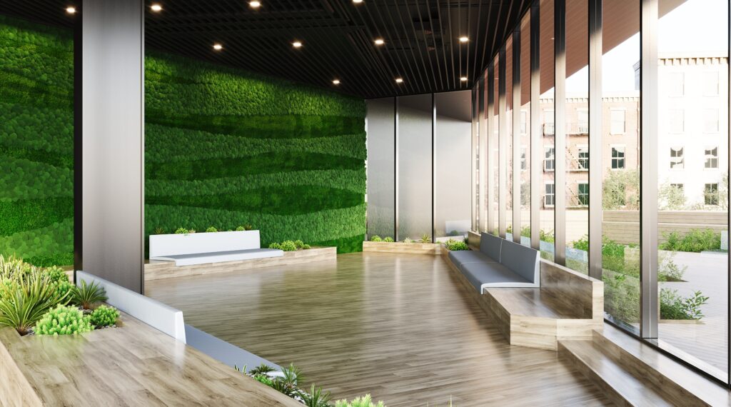 Product: Acoustic Moss Wall.  
Moss: Mixed moss.
